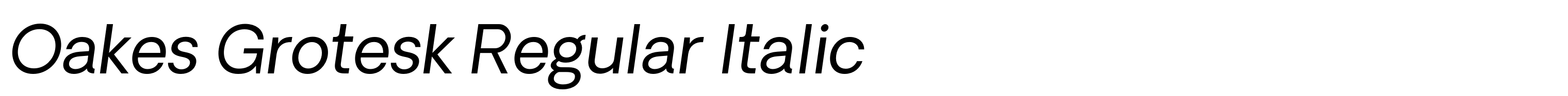 Oakes Grotesk Regular Italic